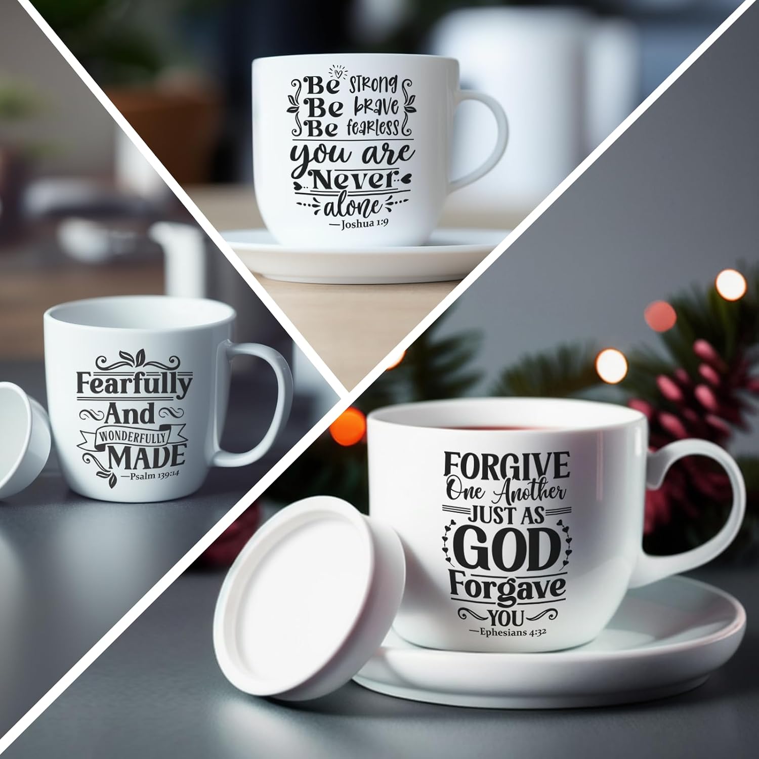 30 PCS UV DTF Cup Wraps for 16 OZ - Bible Scriptures UV DTF Cup Stickers for 16OZ Glass Cups, Mugs，Milk Tea Cups, Metal and Plastic Bottles. High-Viscosity UV DTF Transfer Sticker