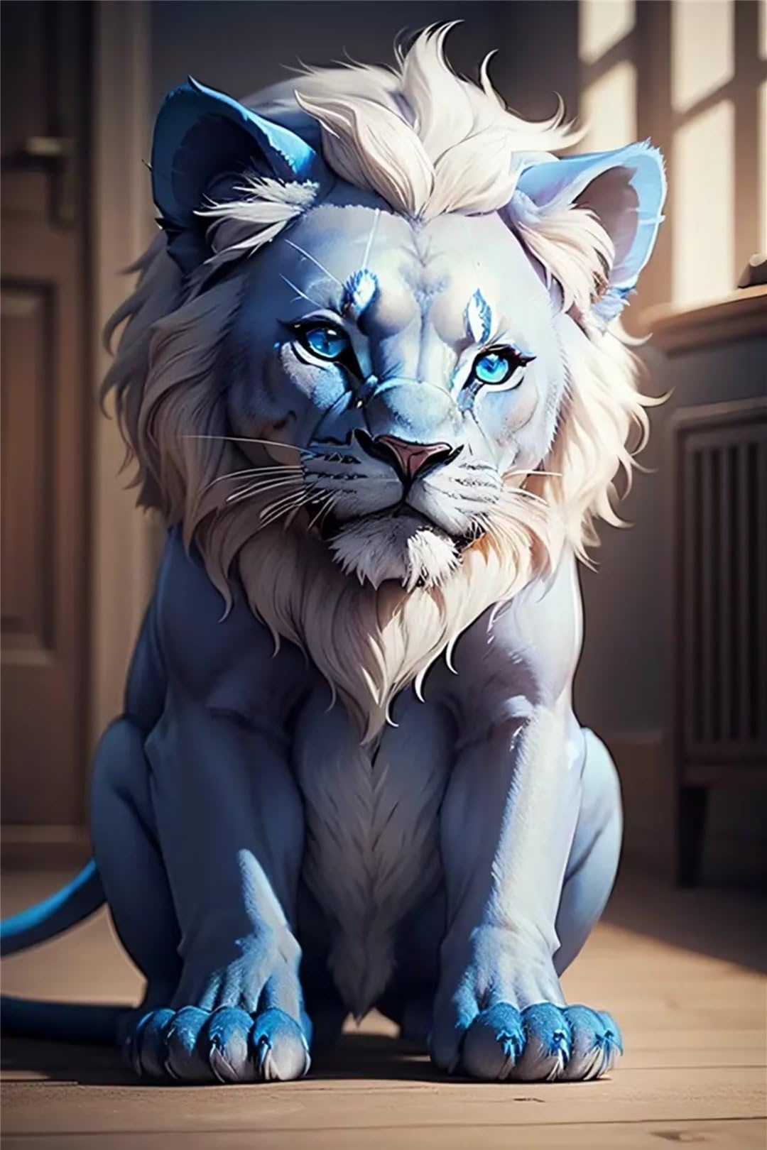Broderie diamant lion 5D pour animer vos soirées en famille et décorer le salon