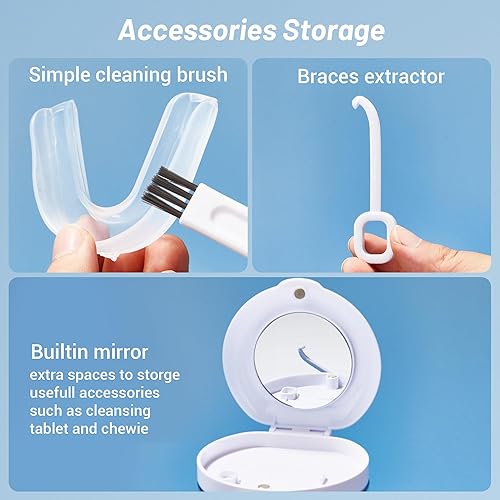 Miniatura 3 de Caja de baño de prótesis automática de elevación automática taza de cuidado limpio completo para dentaduras llaves taza limpiador