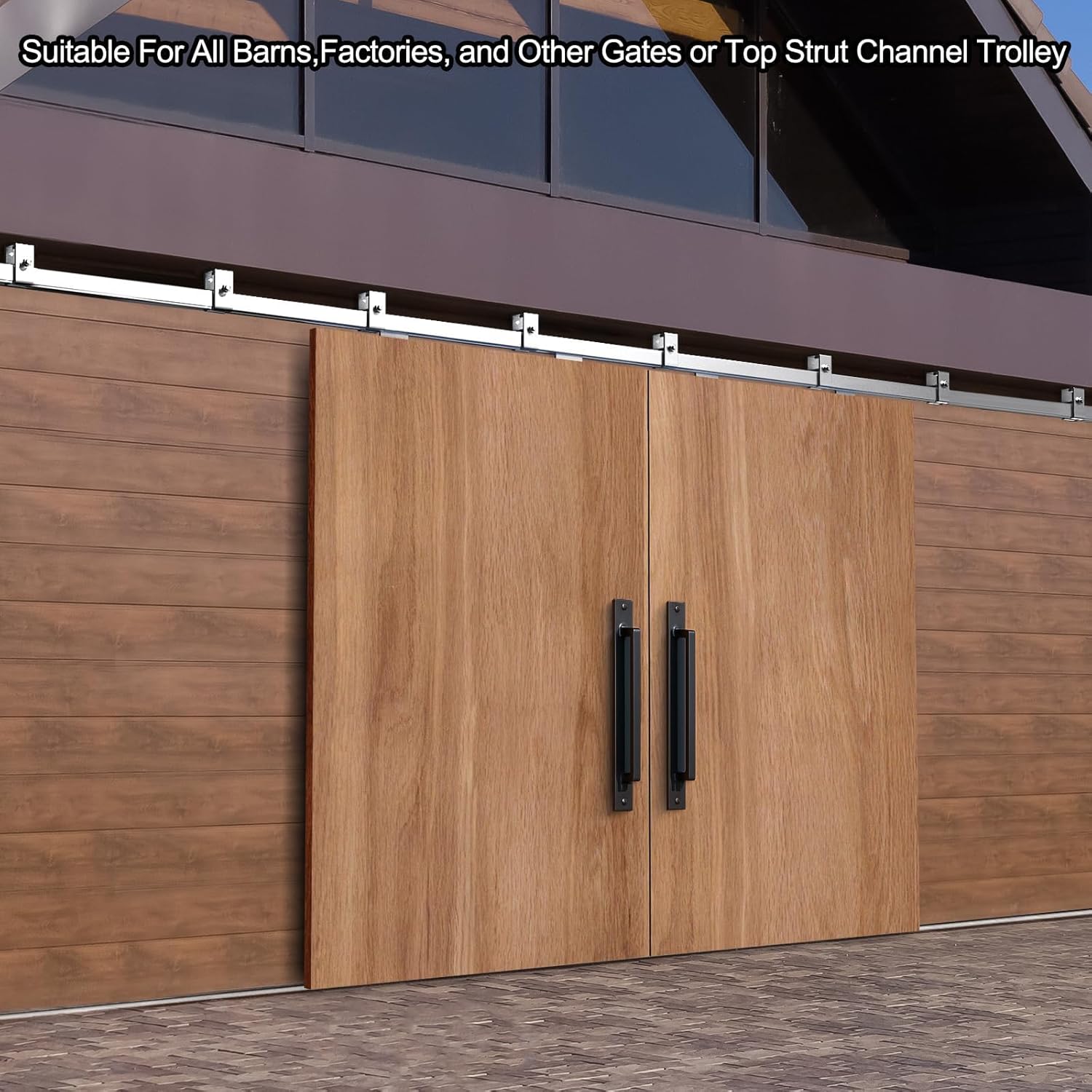 8 Wheels Beam Trolley Assembly Compatible Unistrut 1-5/8"Wide & Taller Strut Channel Track for Hoist Trolley or Sliding Door Rollers,Rail Track System-Garages -Warehouse 4Pack