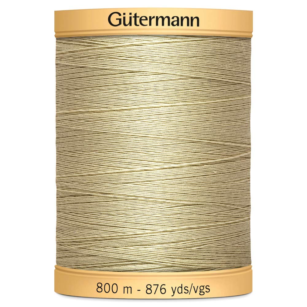 Gutermann Natural Cotton Thread for Hand or Machine Sewing, Quilting, Decorative Embroidery or Applique - Colour 928-1 x 800m Spool