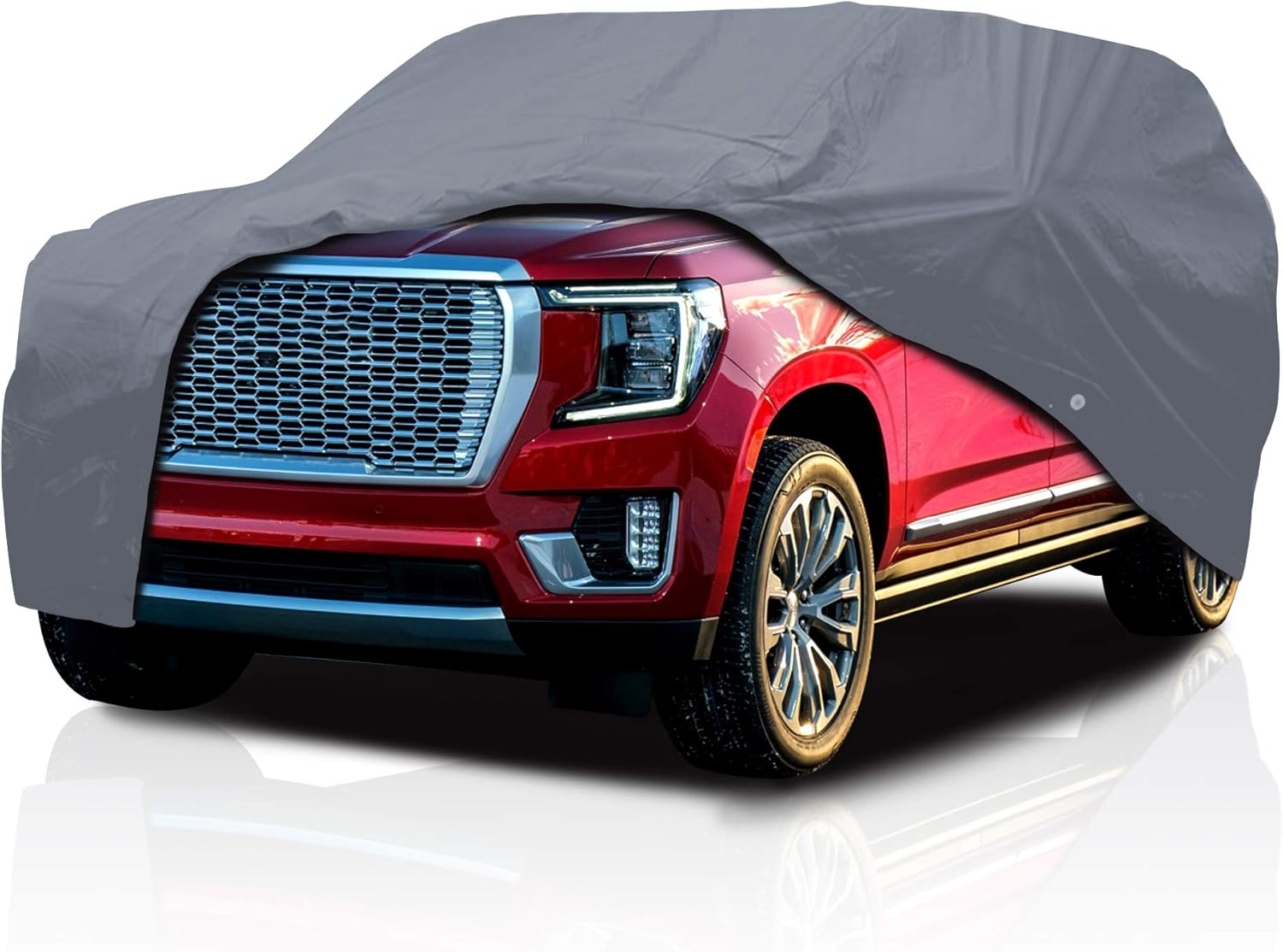 Car Cover with Fleece Inner Lining for GMC Yukon XL 2000-2026 SUV 4-Door Semi Custom Fit All Weather Protection Dust Scratch Shield Ultimate Heavy Duty