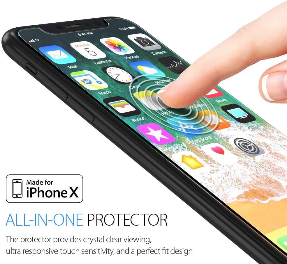 iPhone Tempered glass Screen Protector. [3 in a pack] Full Screen 9H Hardness Shield, Case Friendly, Anti-Bubbles Scratch Free, Extra Durable and Comes with Easy to Install Kit (iPhone Xs Max / iPhone 11 Pro Max)