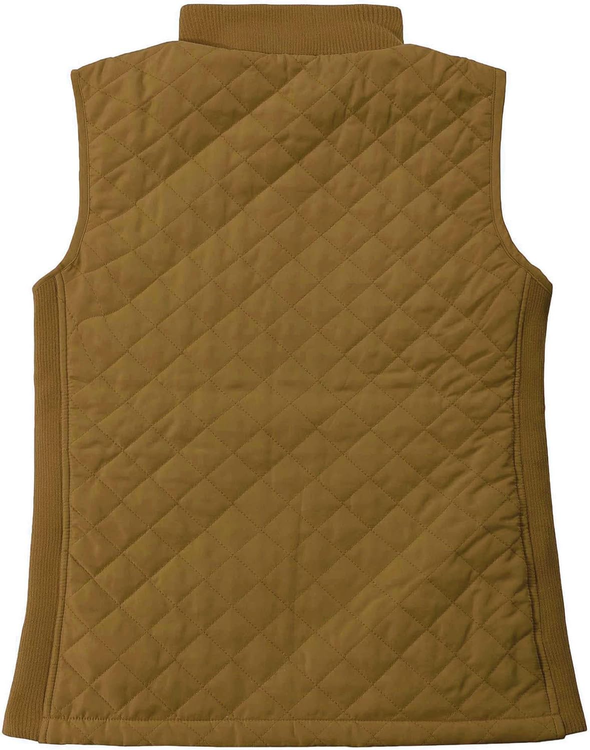 Bienzoe Women Medium Camel Quilted Casual Vest: Lightweight Packable Sleeveless Jacket