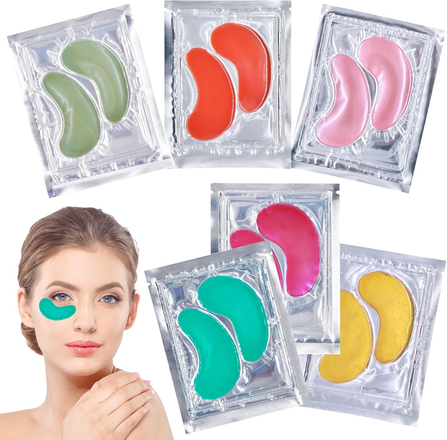 Oogpads tegen wallen en zwellingen, 30 paar hyaluron collageen oogpatches voor frisse en stralende ogen, anti-aging oogpads voor donkere kringen en wallen