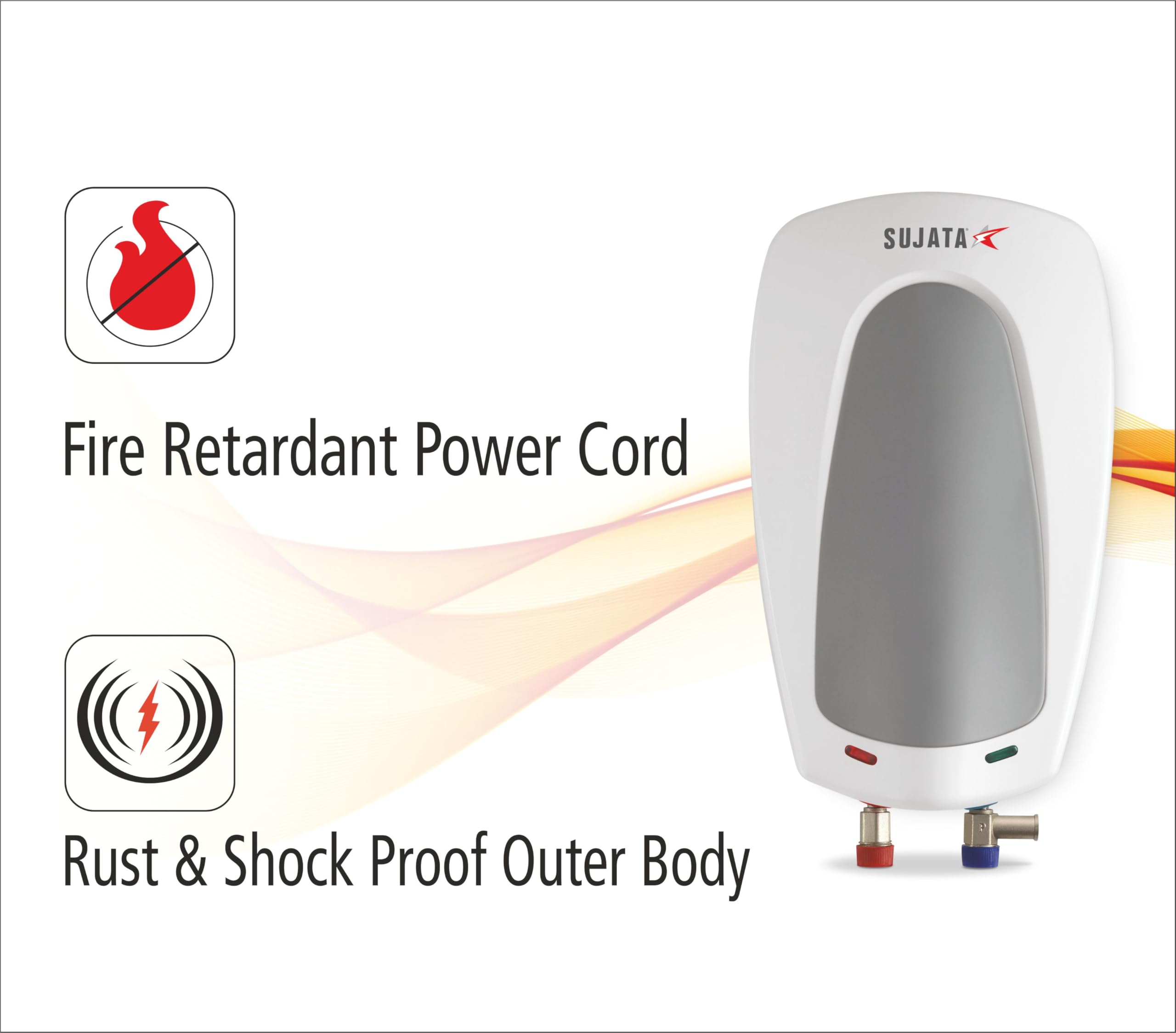Sujata Instant Water Heater | 3 Litre - 5 Years Warranty on Inner Tank & 3 Years on Overall Product | Geyser, Water Heater, 3KW, 5 Level Safety, 6 Bar Pressure, Rust & Shock Proof - IWH09 4