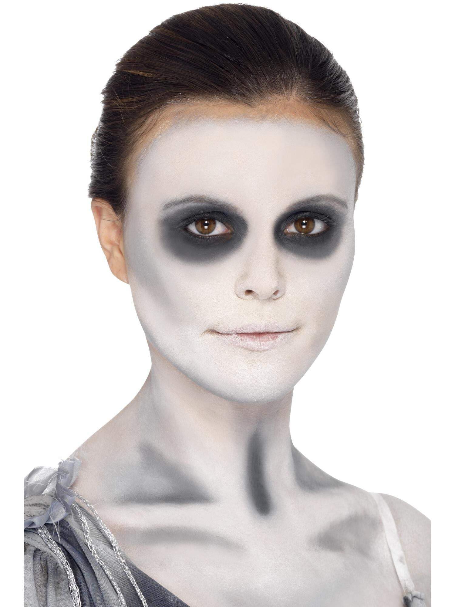 Smiffys Make-Up FX, Ghost Ship Kit, Grease, Black & White, paleta 6 kolorów, krem i krem, aplikatory
