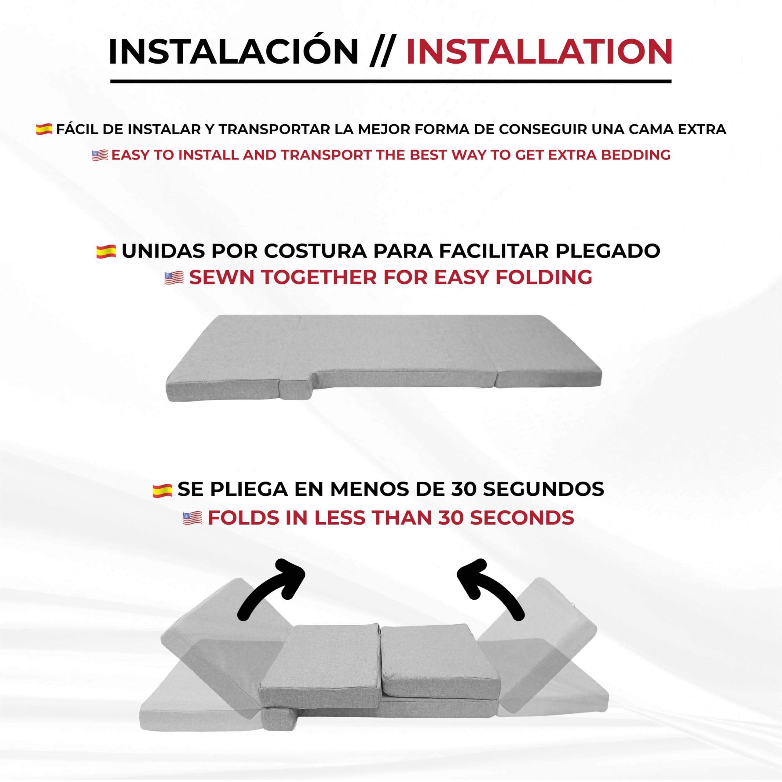 kfoam.es Colchón Plegable Cama Delantera Camper para Fiat Ducato, Jumper, Boxer (2002-2025) Color Gris, Cama Extra, Camper Van, Furgoneta Camper