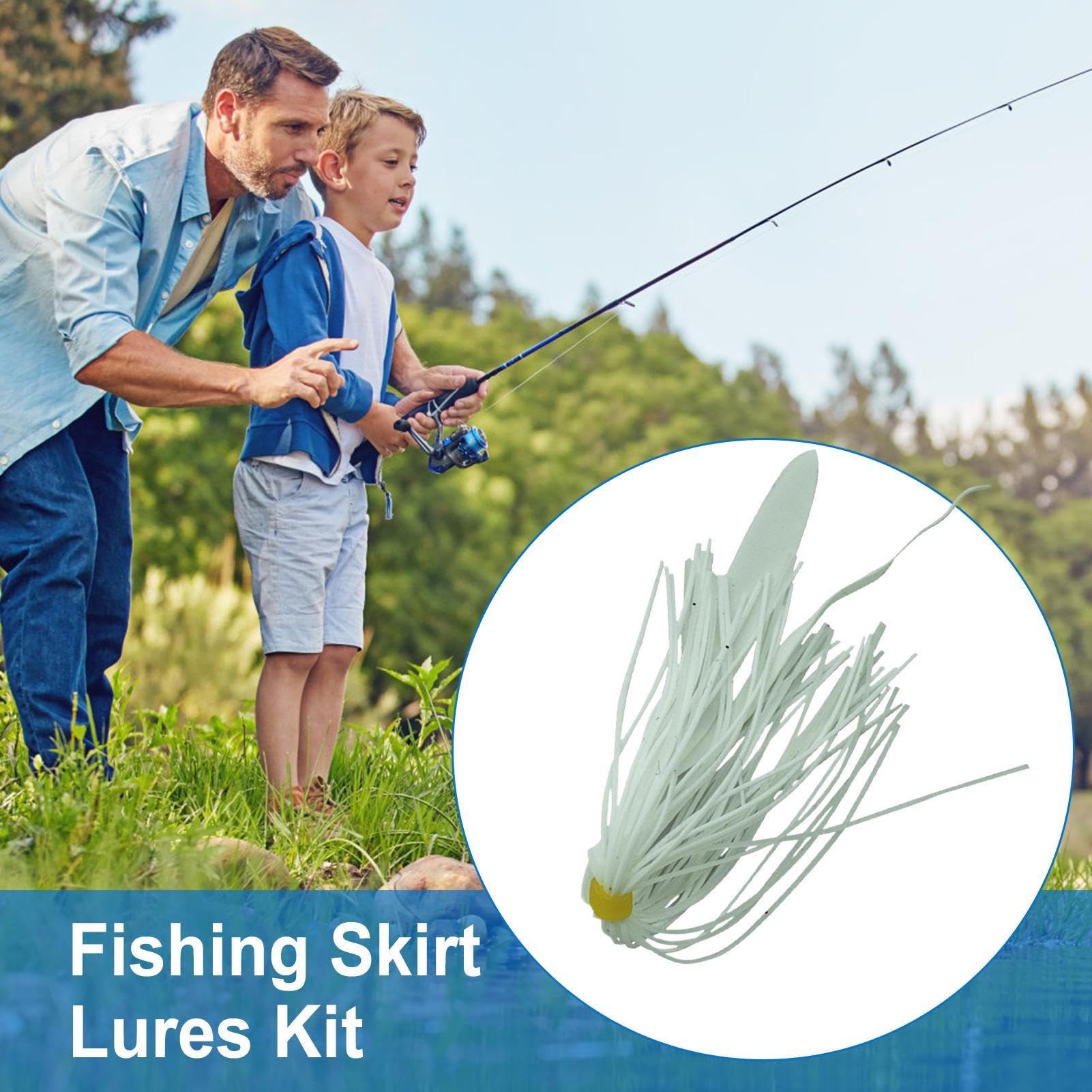 Bassons Bass Spinner, Jupes de gabarit pour la pêche au Basse - 10 pièces Jig Silicone Jig | Associés Flexibles pour Les Poissons pour Les Basses d'eau Douce et l'eau salée Bassons Bass Spinner, Jupes de gabarit pour la pêche au Basse - 10 pièces Jig Silicone Jig | Associés Flexibles pour Les Poissons pour Les Basses d'eau Douce et l'eau salée