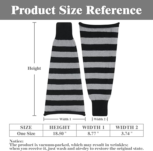 Miniatura 6 de Calentadores de piernas para mujeres y niñas estilo japonés Lolita calentador de piernas calcetines largos de punto kawaii góticos Harajuku medias