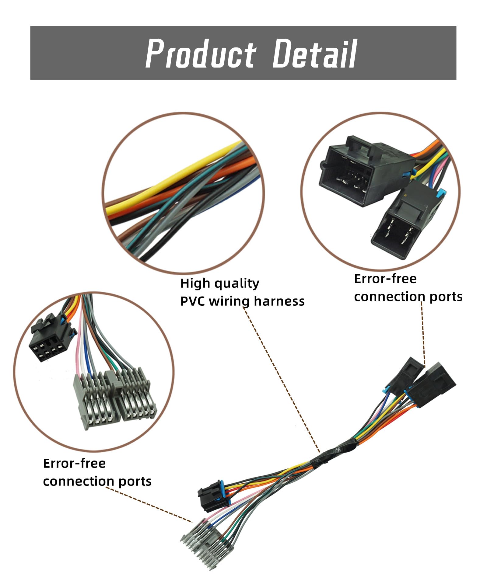 NEW A/C Heater Climate Control Wire Harness Adapter For 1995 GMC Sierra C/K Truck (No Rear Defrost)