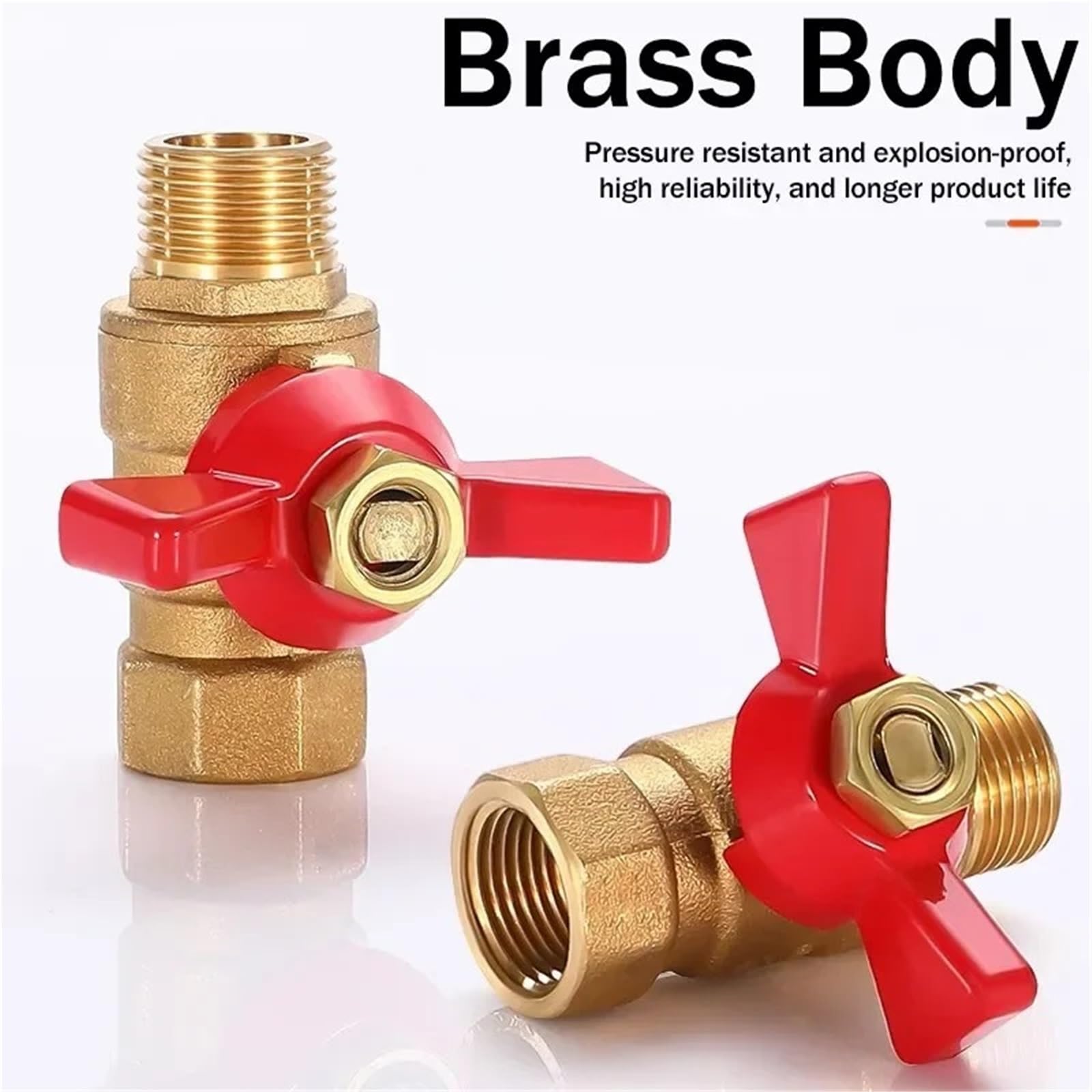 5/20pcs 1/8 "1/4" 3/8 "1/2" filettato mini maschio a femmina valvola a sfera in ottone compressore d'aria acqua gas olio valvola di arresto