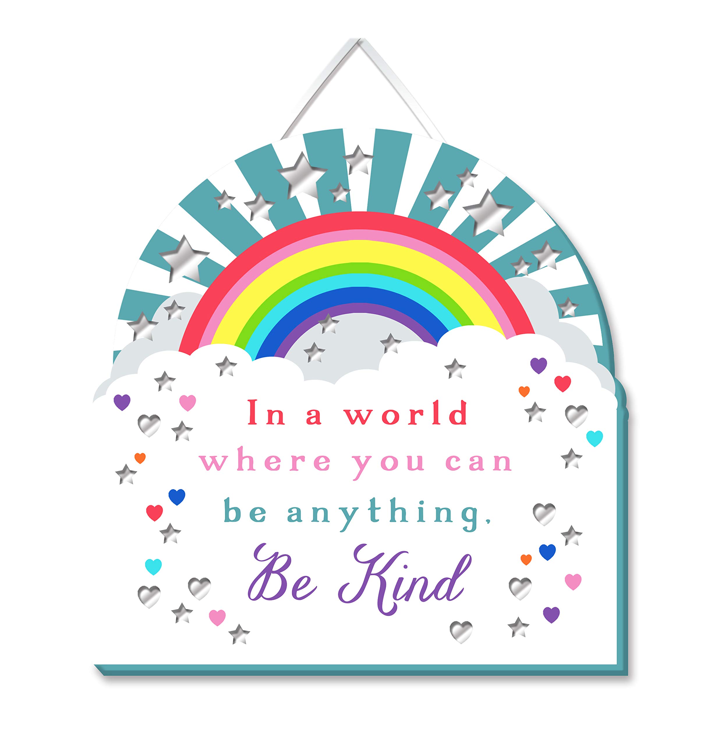 More Than Words In A World Where You Can Be Anything Be Kind Hanging Plaque With Ribbon Gift
