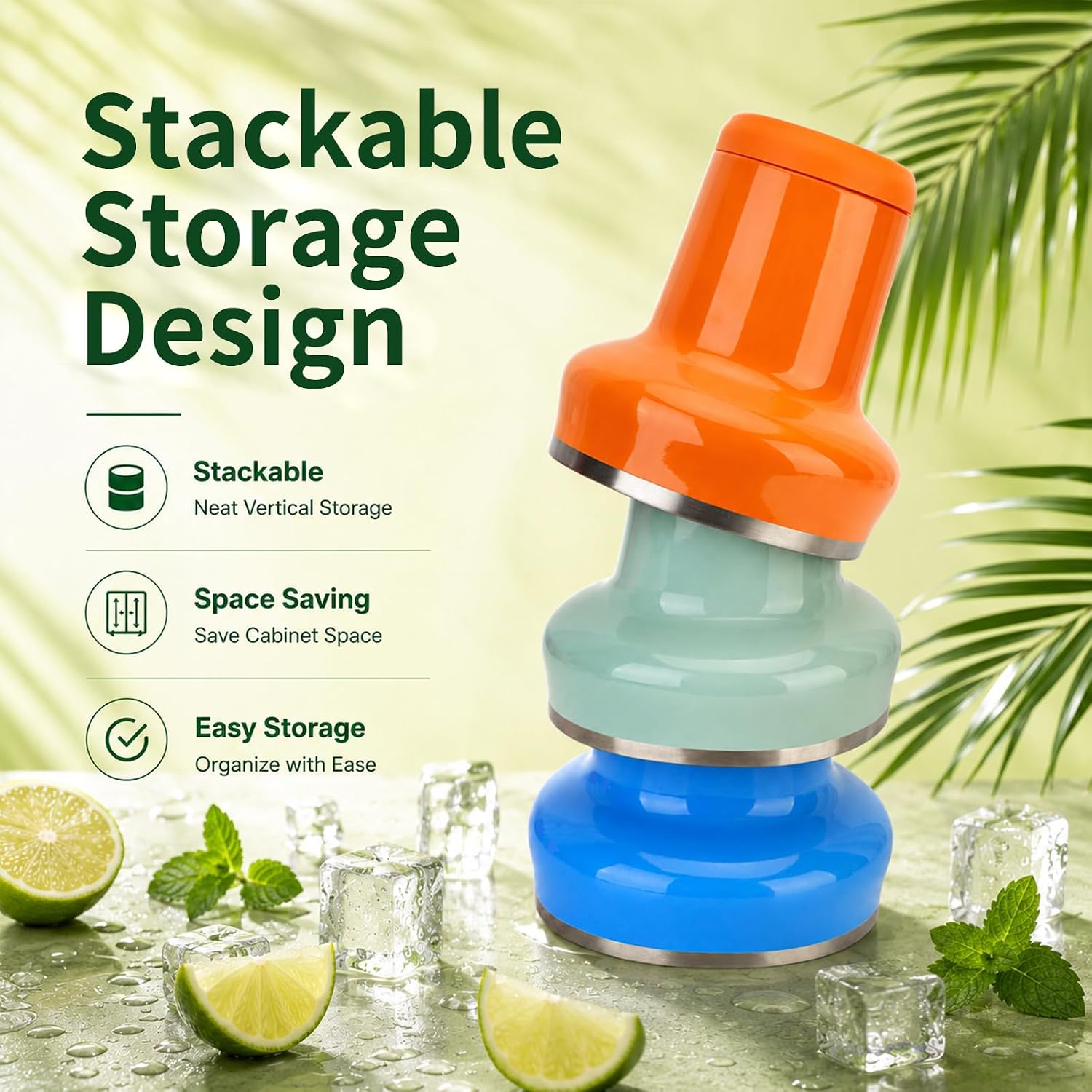 Sursip 16oz Insulated Margarita Tumbler, Cocktail Glass with Lid & Straws