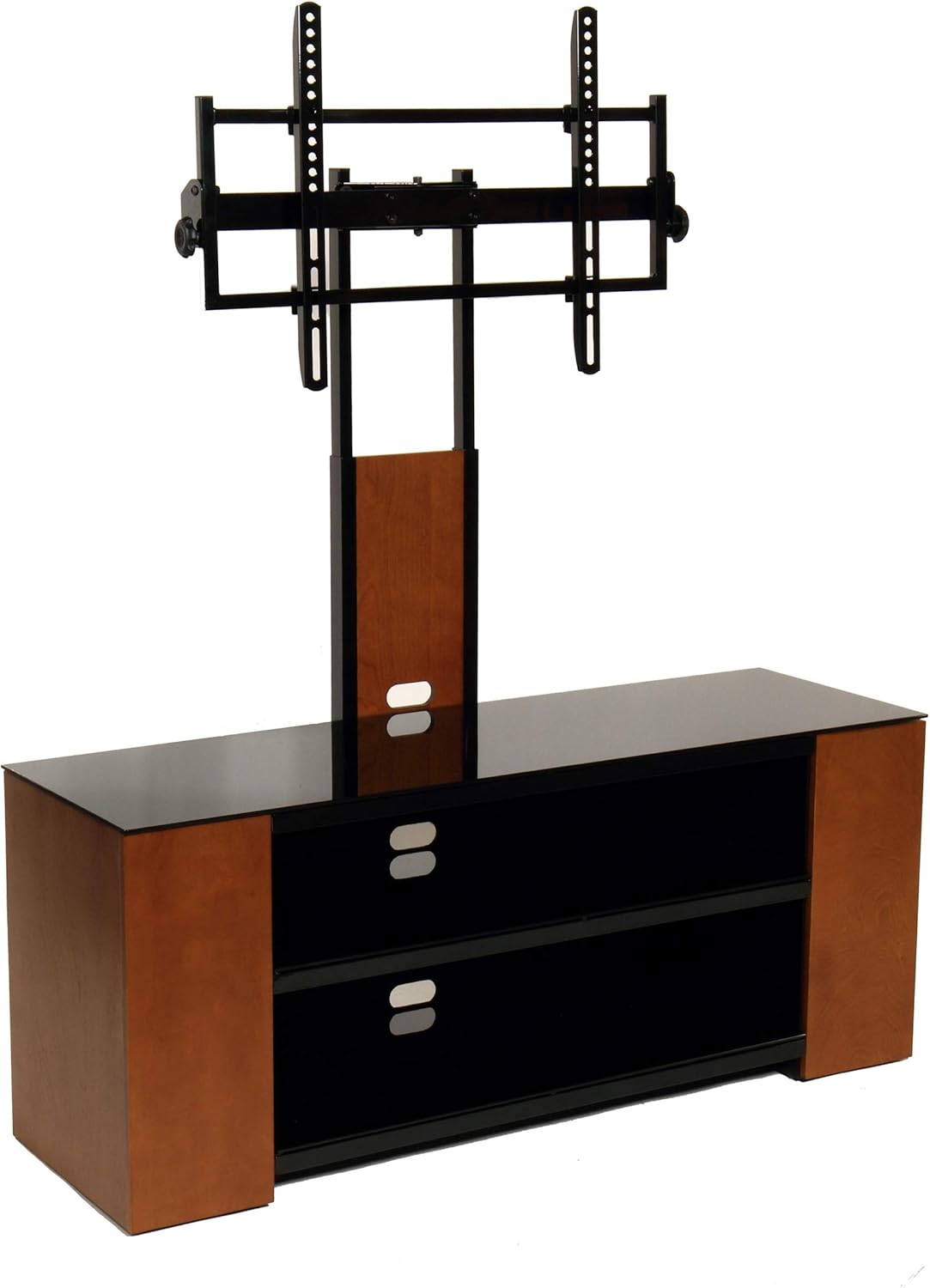 TransDeco TV Stand with DVD CD Cabinet & Wheel for Up to 90" TV TD987DB
