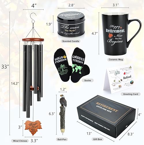 Miniatura 6 de Regalos de jubilación para hombres, regalos de jubilación divertidos y geniales, 6 piezas de regalos para jubilados para hombres, él, papá, esposo,