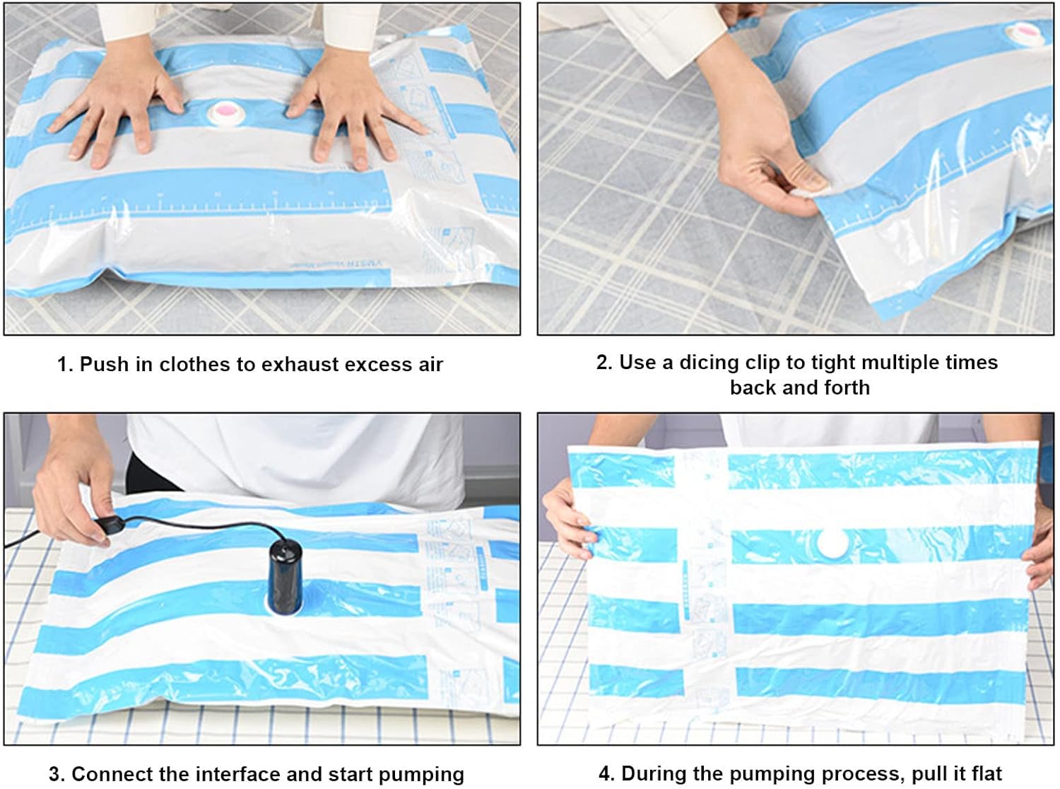 Electric Air Pump, Portable Air Pump, Portable Air Pump for Inflatables, USB Powered Electric Vacuum Pump, Tiny Pump, with 2 Nozzles and Storage Bag for Travel