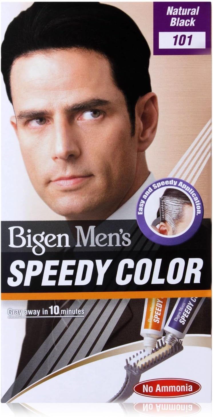 Men's Speedy Colour | Easy & Speedy Application | No Ammonia | with Applicator Comb - 101 Natural Black