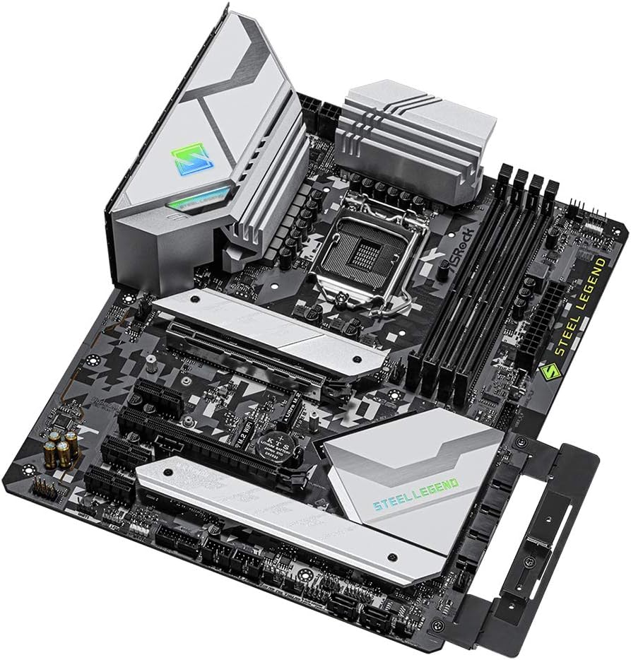 ASRock Z590 Steel Legend Compatible with Intel 10th and 11th Generation CPU (LGA1200) Z590 with Chipset