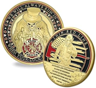BHealthLife Firefighter Challenge Coin Volunteer Fire Department Always Rescue Bless Fireman