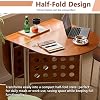 Folding Dining Table,Multipose Expandable Kitchen Drop Leaf Table for 4-6,Modern Farmhouse Oval Dinner Tables,Three Forms can be Converted,for Dining Room Kitchen Living Room