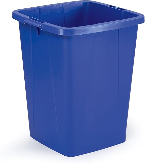 Durable DURABIN 90 Rectangular Waste Bin Blue | 90 Litre Capacity | Food and Freezer Safe | Perfect for Waste Collection or Recycling