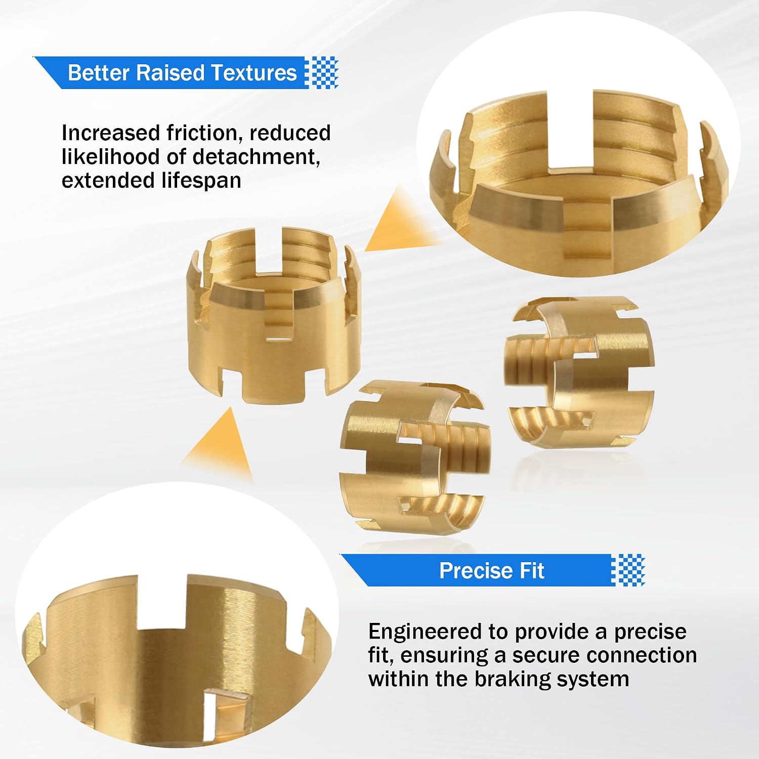 Brass DOT Air Brake Hose End Fitting Sleeve Tube, Dazakoot Sleeve Tube for Hose End Connector, 3/8” Air Brake Hose End Fitting Repair Tube (Pack of 10)