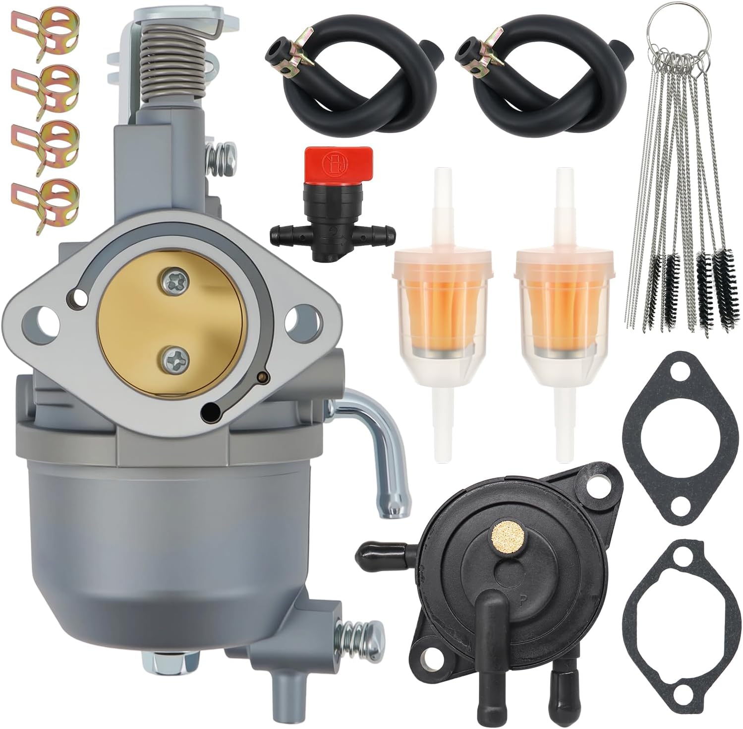 Autu Parts 607954 Carburetor Compatible with EZGO RXV 2008+ TXT 2010-2015 Valor 2010-20154 7635 8125 603593 8128 603580 8126 Compatible with Kawasaki 13HP Engine With 2 gaskets