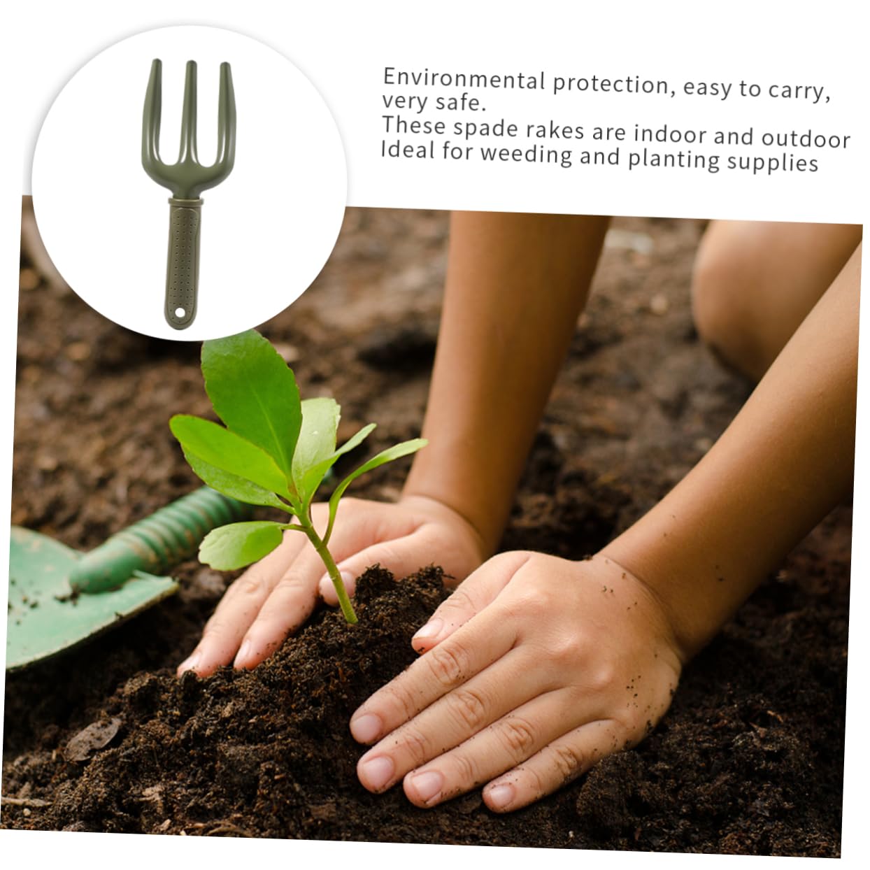 VICASKY Sturdy Gardening Hand Tools 2pcs Fork Weeder Fork for Garden Farm Yard