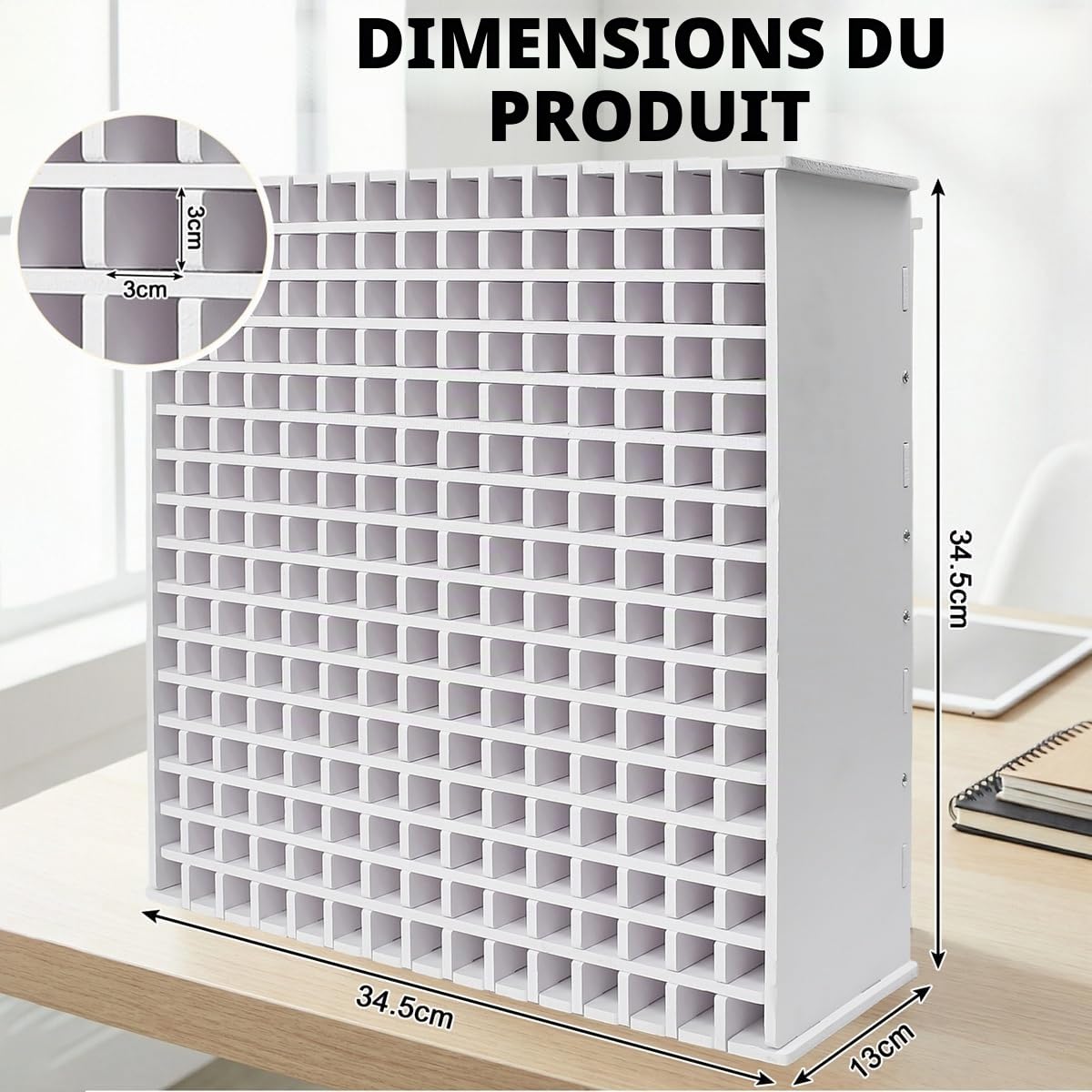 Organisateur de 240 Stylos, Organisateur de Marqueurs Boite Rangement Feutre Acrylique Rangement Crayon avec Séparateur Amovible pour Crayons de Couleur et Fournitures d'Art