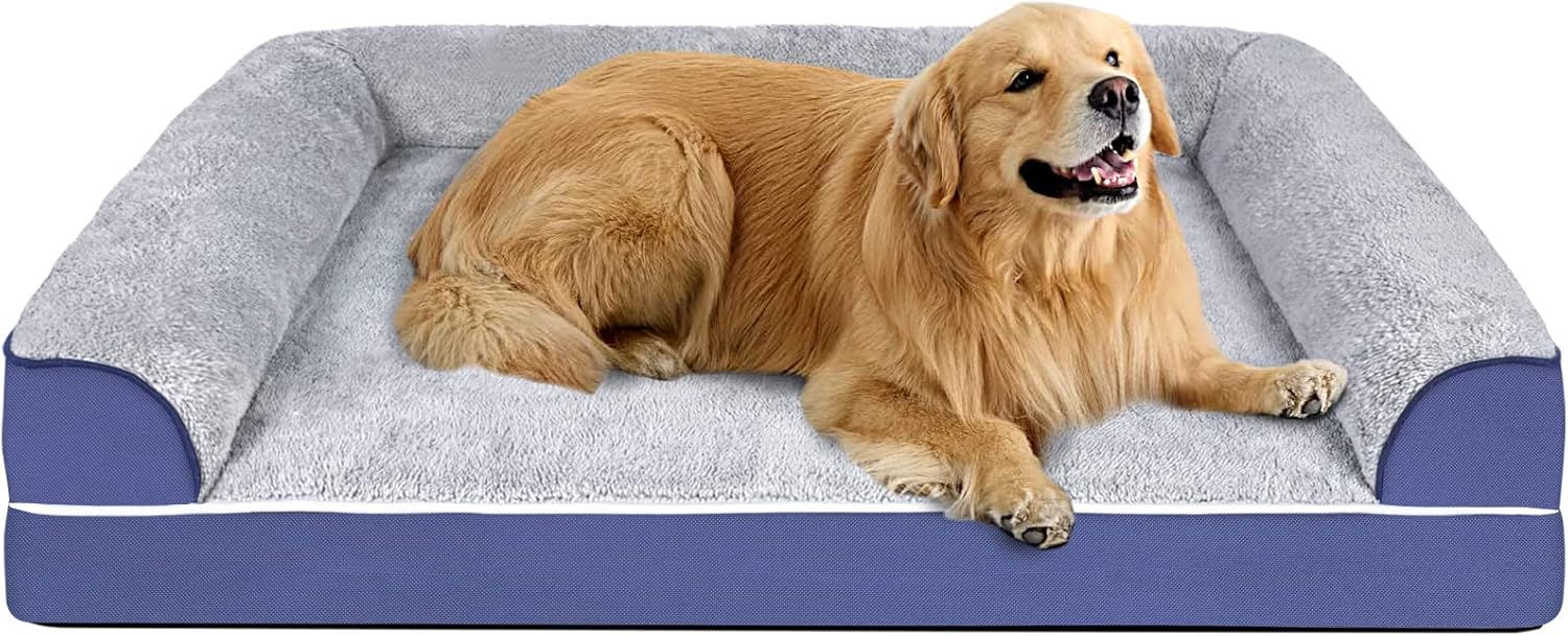 Dog Bed, Washable Extra Large Dog Bed for Dogs, Orthopedic Memory Foam