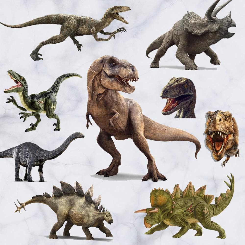 Kiddale Raptor Dinosaur Wall Decals - Giant Removable & Reusable 3D Wall Stickers for Living Room, Bedroom, Office | Easy Peel and Stick Home Decor