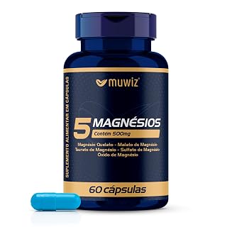 Muwiz 5 Magnésios 500 mg com taurato e malato – 60 cápsulas