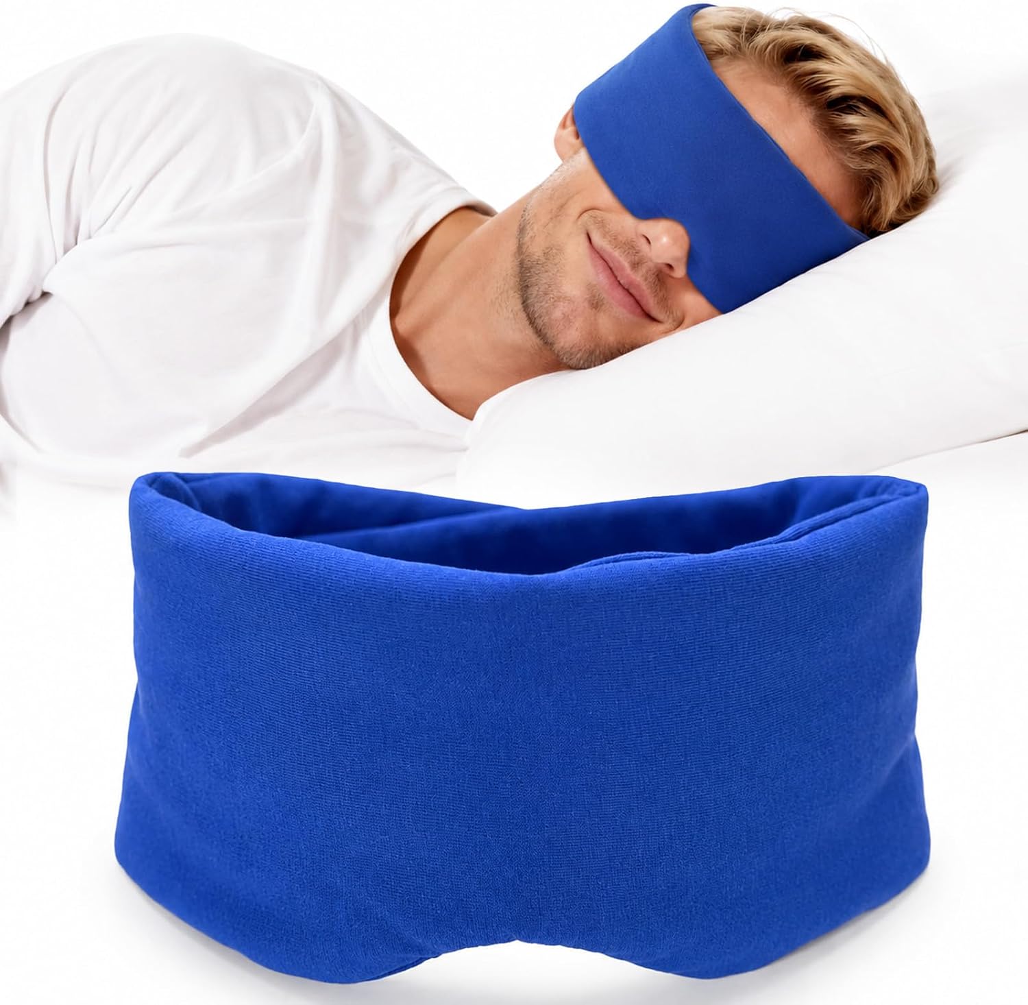 Cotton Sleep Eye Mask for Men and Women, 100% Blocking Light Sleeping Mask
