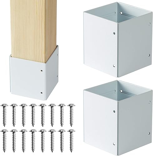 Wanhork Protector de poste ajustable de acero inoxidable 304 (rango de 3.3 a 6 pulgadas), protege los buzones, la cubierta y las cercas de la lluvia