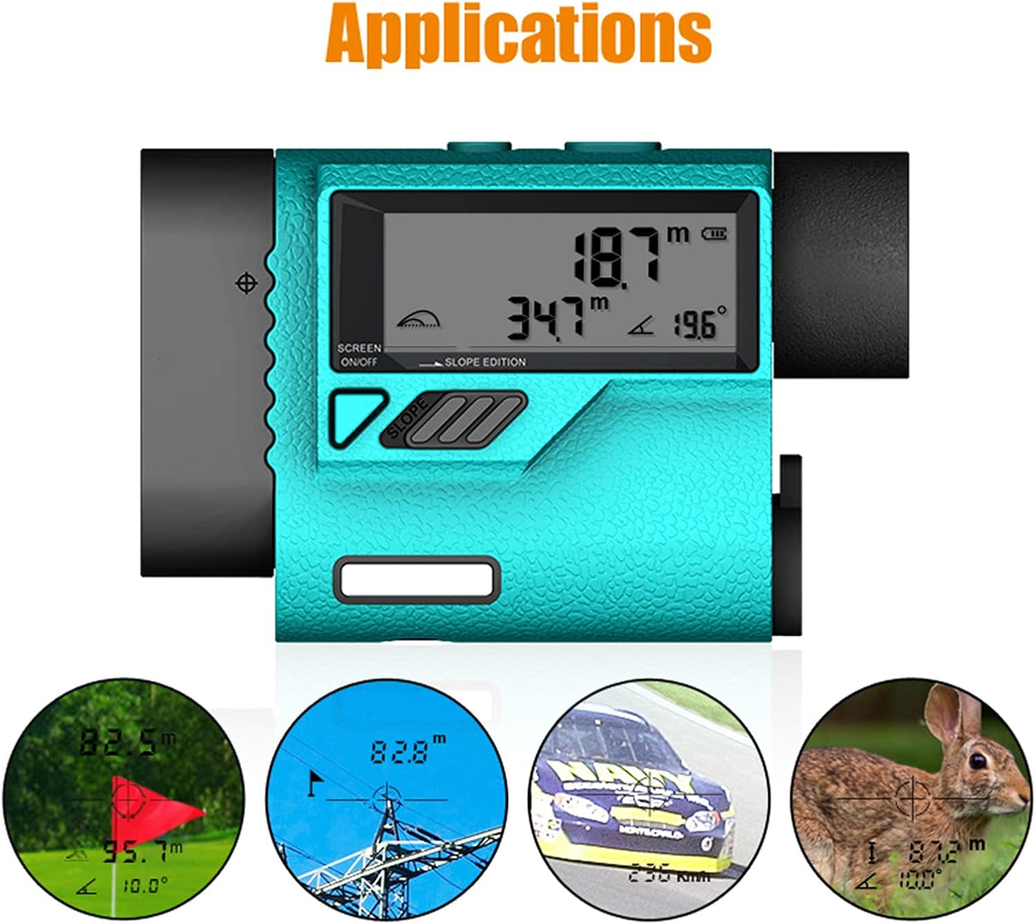 Telescope Laser Rangefinder for Golf Hunting Laser Distance Meter with Flag-Lock Speed 1000m ()