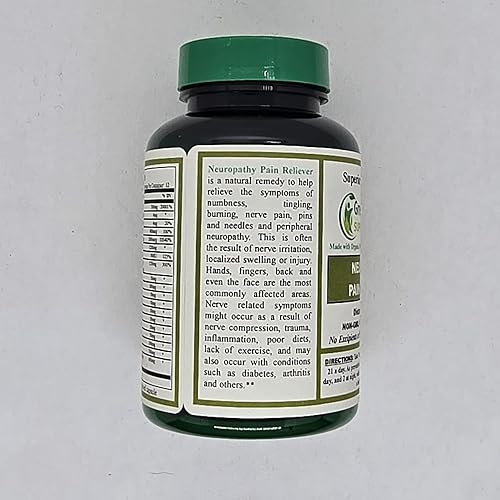 Miniatura 4 de Green Organic Supplements Neuropatía, daño nervioso, neuralgia del trigémino (paquete de 3)