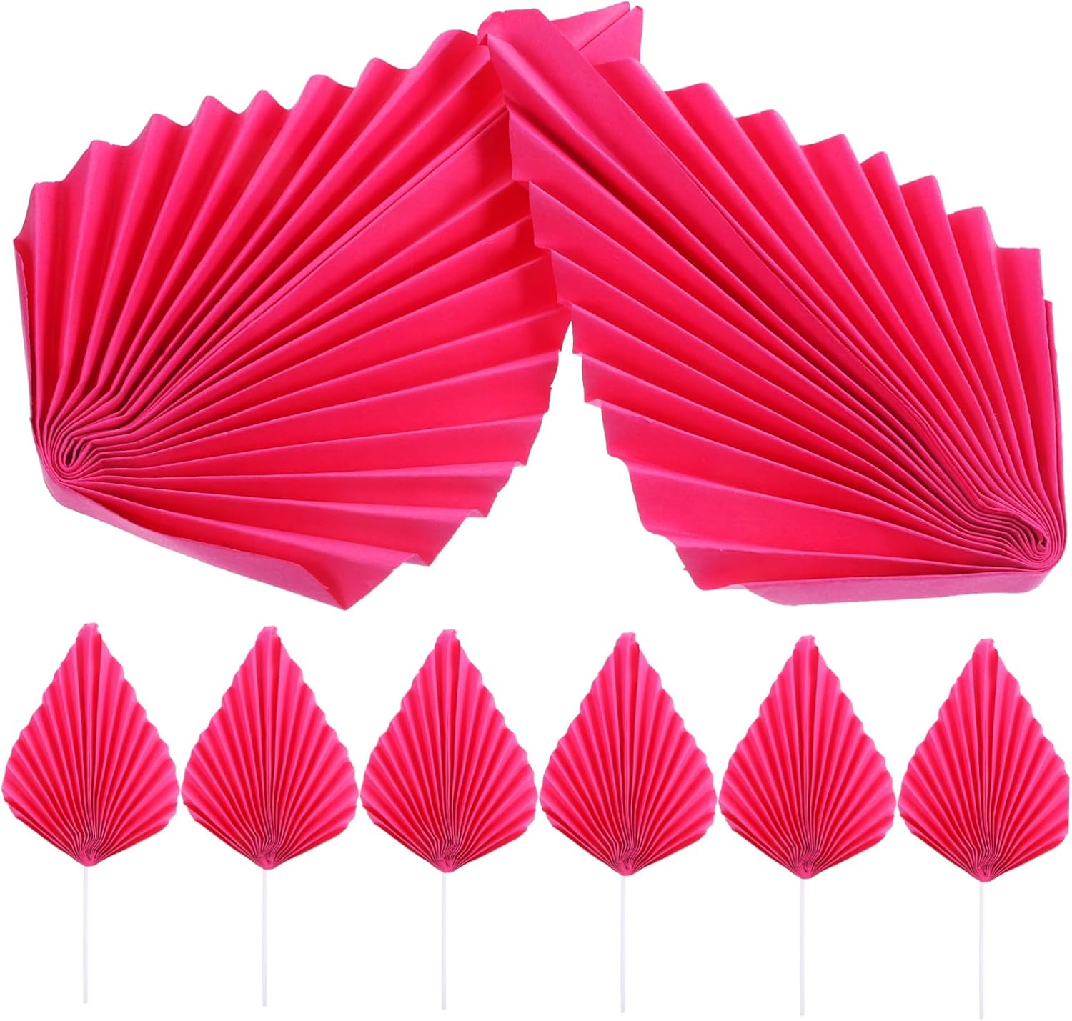 Ciieeo 50pairs Palm Leaf Cake Topper for Birthday Shower Wedding Decorations Fun Cupcake Picks Elegant Photo Props Creative Cake Inserts