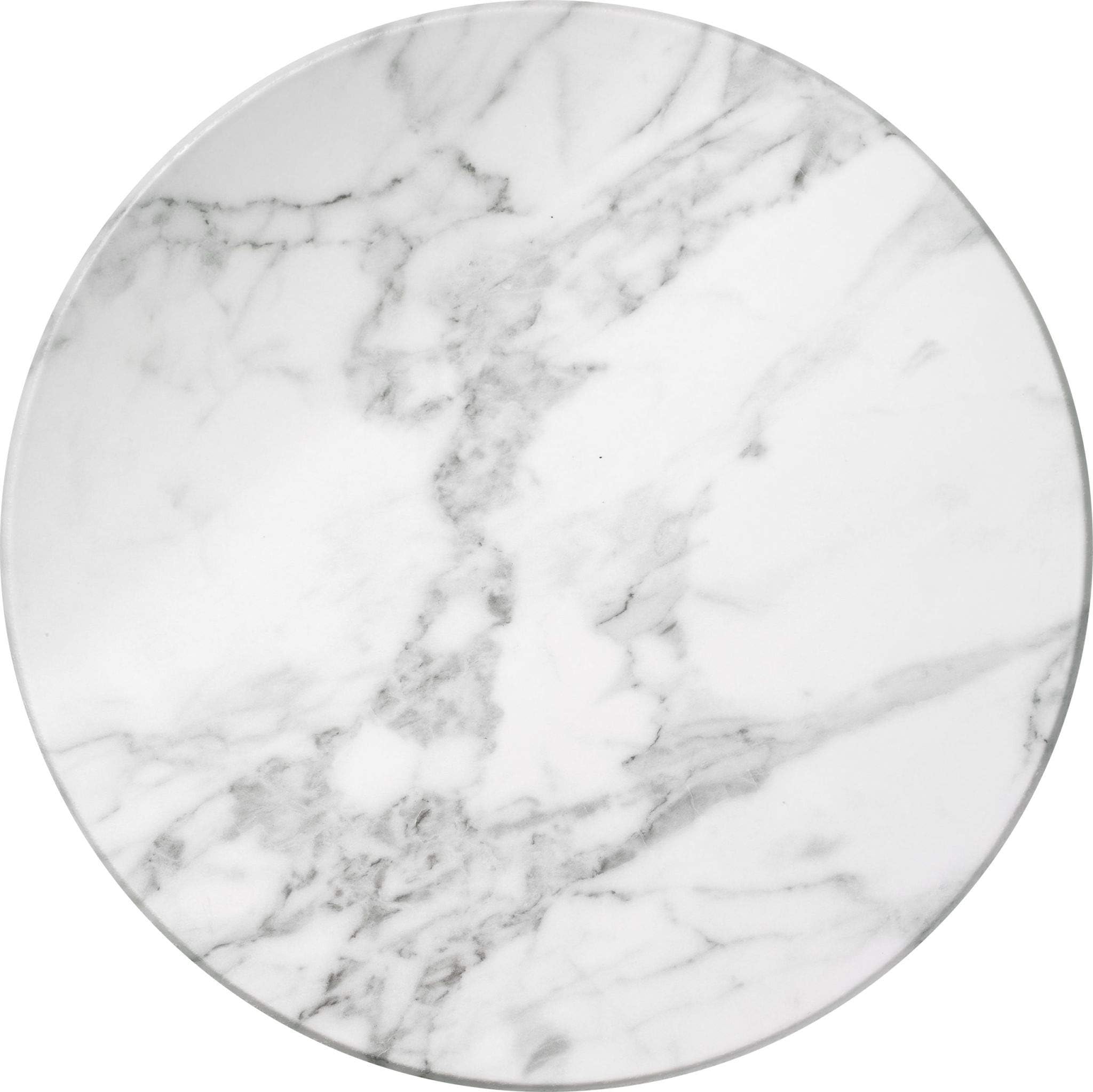 Merritt White Marble Melamine 17" Round Serving Tray