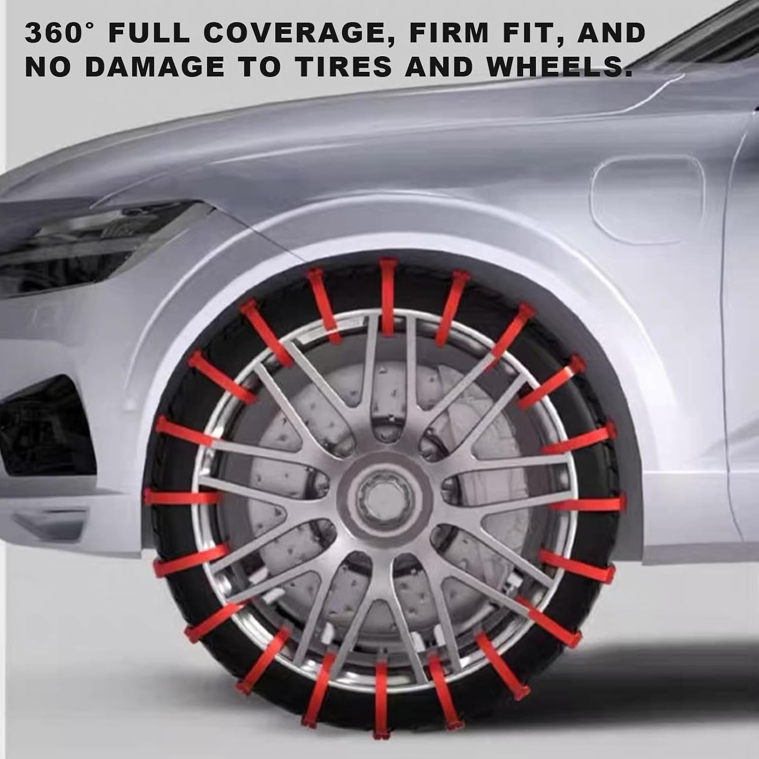 Tire Chains for Cars | Tightening Traction Cable Tie - Anti-Slip Truck Tire Chains - for Drivers Men Adults Car Vehicle Motorcycle Automotive Wheel Travel Outdoor Winter Rain Road