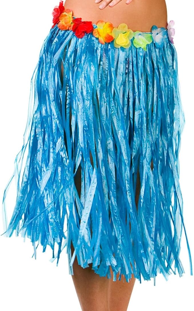 Hawaiian Hula Skirt (Blue) Adult Accessory Amazon.co.uk Toys & Games