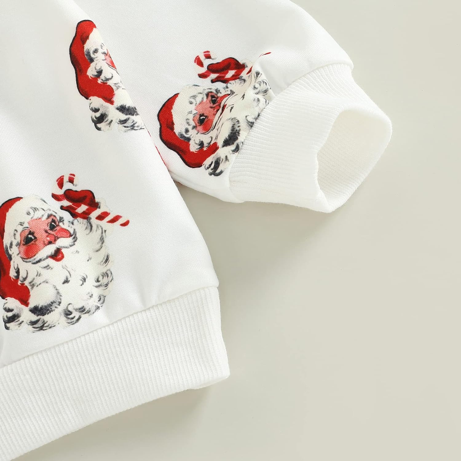 Twopumpkin Toddler Girl Boy Christmas Outfit Baby Santa Candy Cane Print Shrit Crewneck Sweatshirt Sweater Holiday Clothes - Image 4