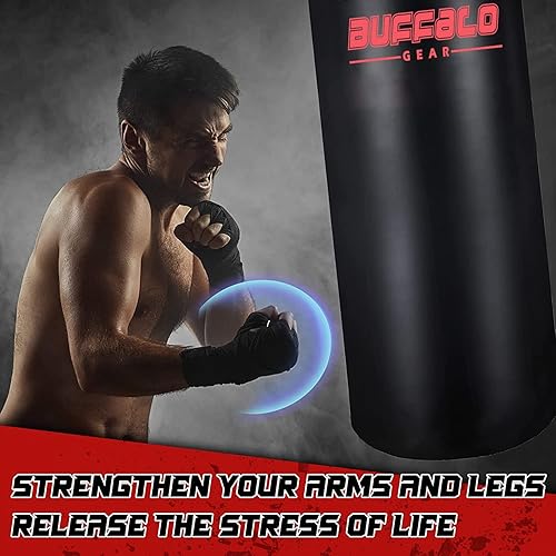 Miniatura 9 de Buffalo Gear Saco de boxeo de agua de 86 libras, 225 libras, ajustable, para jóvenes, adultos, bolsa de boxeo colgante para deportes y entrenamiento