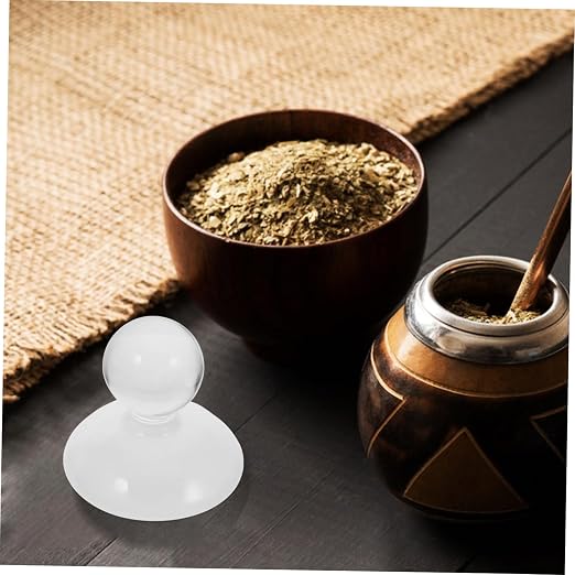 Pestle de cristal transparente de 7.5 cm para moler miniatura 5