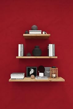 ASRA TREND Modern 3l  U an Raf  ok Ama l  Duvar Raf  Organizer%100 MDF Kitapl k Mutfak Banyo Raf  DRF-05 Safir Me e