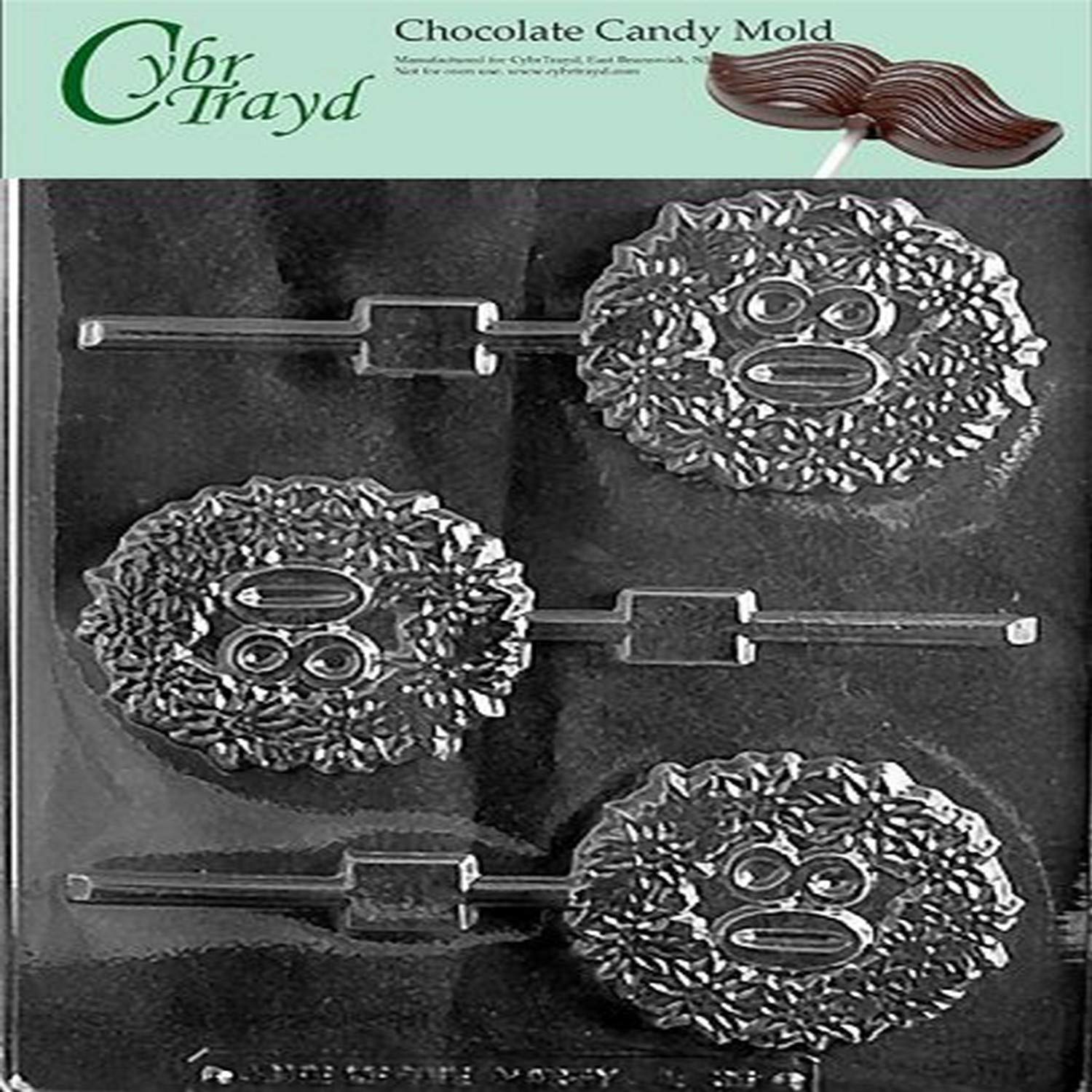 Cybrtrayd L036 lettere e numeri Chocolate Candy Mold, No. 80