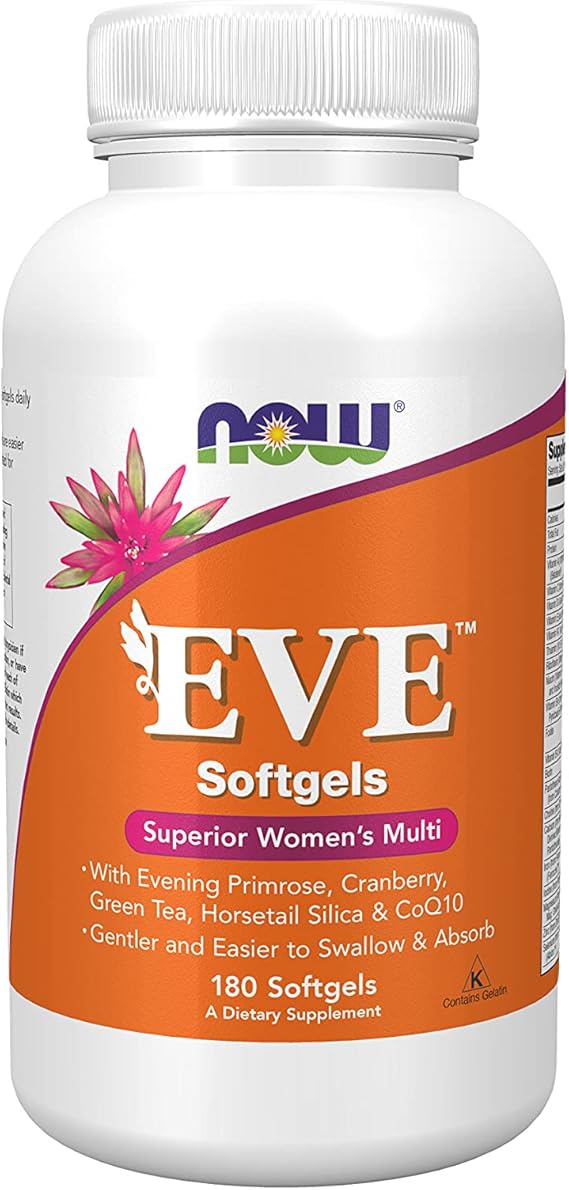 Now Supplements Eve Women's Multivitamin with Evening Primrose, Cranberry, Green Tea, Horsetail Sili&hellip;