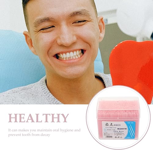 Miniatura 2 de Púas de hilo dental 1000 palillos de dientes desechables, palillos de plástico de doble cabeza, hilo dental interdental para el cuidado bucal para