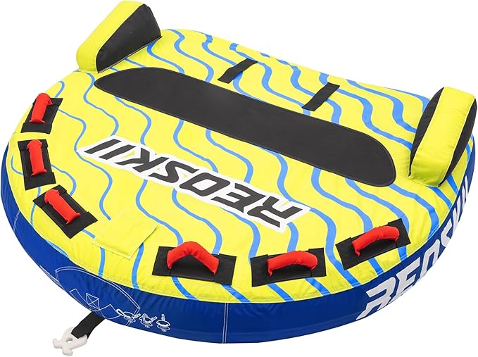 REOSKII (2023 Upgrade) Towable Tubes for Boating 3 Person, Heavy Duty