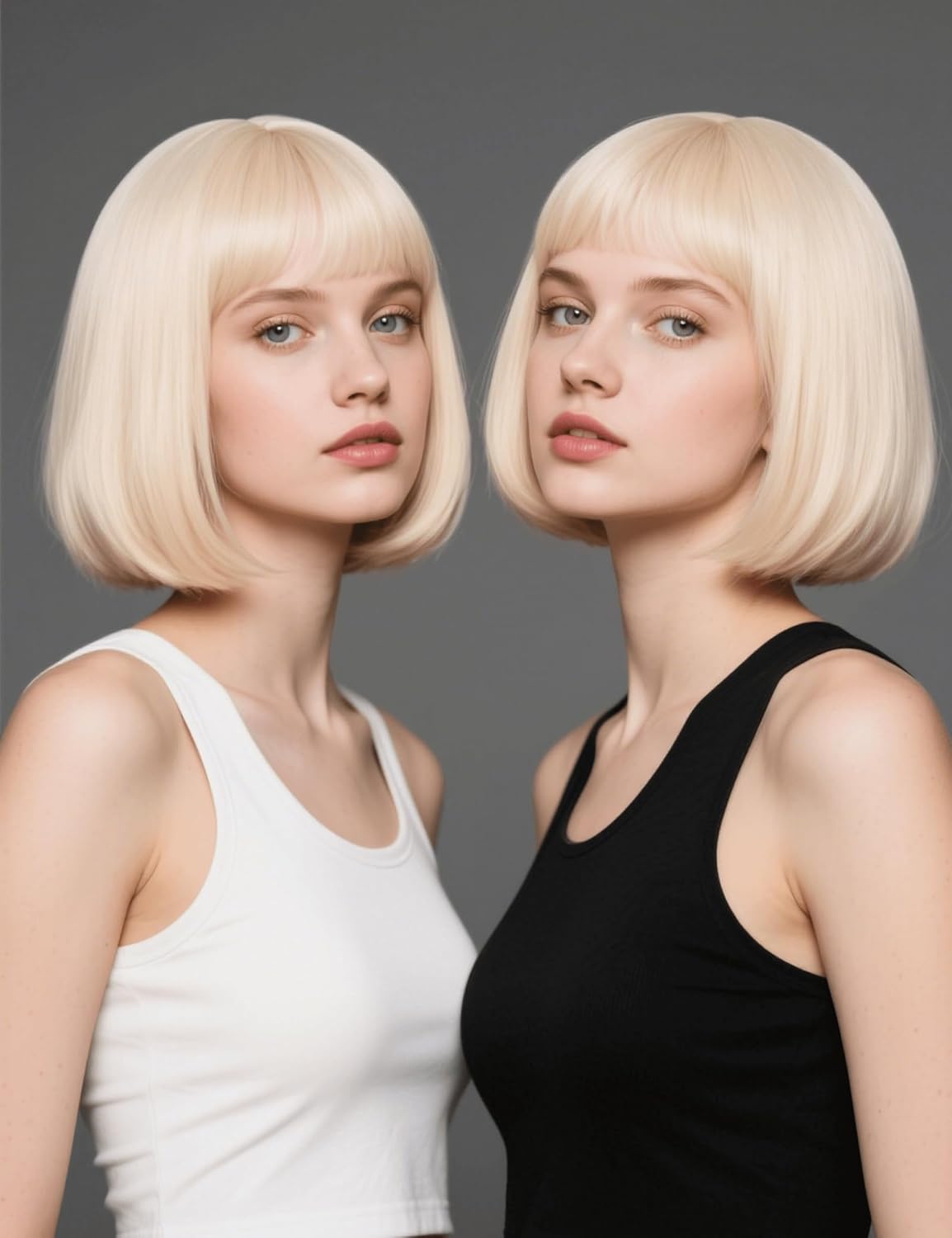 Blonde Bob Wig with Heart Sunglasses - Heat-Resistant, Synthetic Fiber, Adjustable and Natural Looking - Image 7